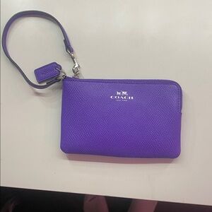 Coach Vibrant Purple Wristlet